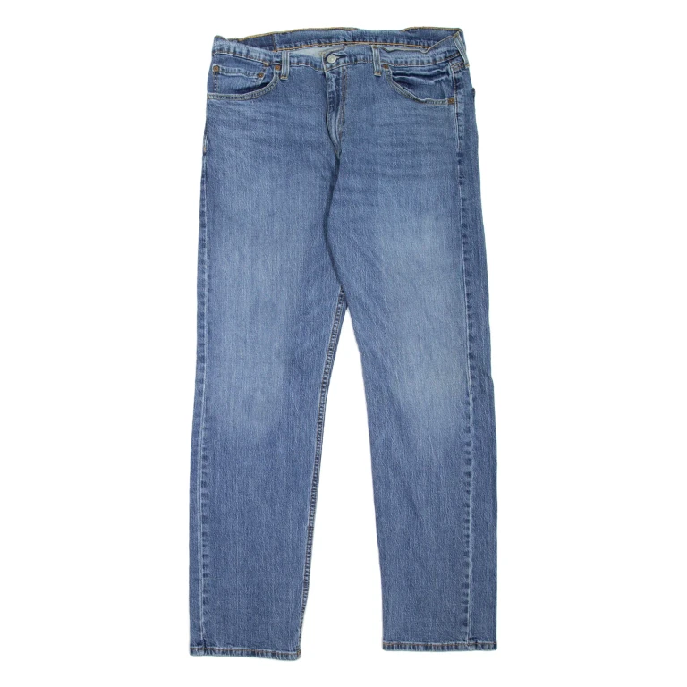 LEVI'S 505 Jeans Mens Blue Regular Straight Stone Wash W38 L32
