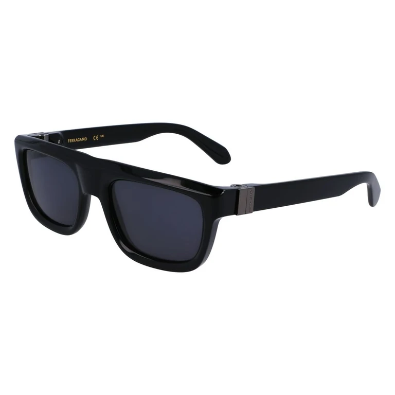 Ferragamo Black Acetate Sunglasses - Men