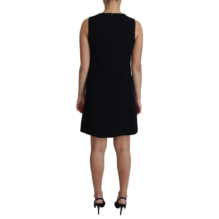 Dolce & Gabbana Black Viscose Stretch A-Line Shift Mini Dress - Women