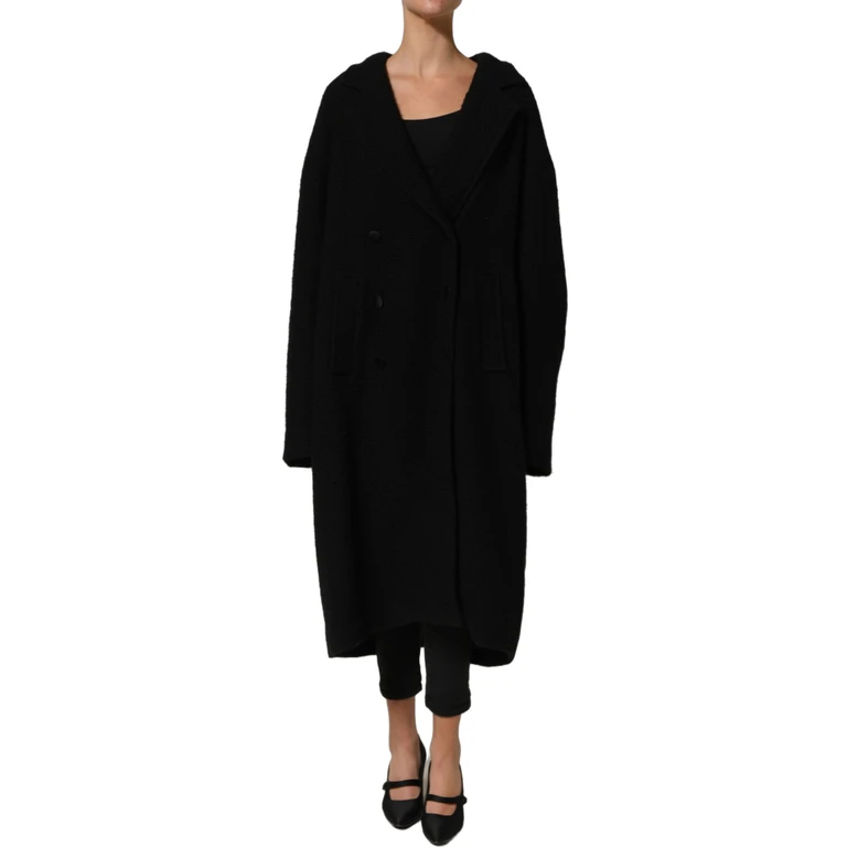 Dolce & Gabbana Black Double Breasted Men Trench Coat Jacket Clothing - Women