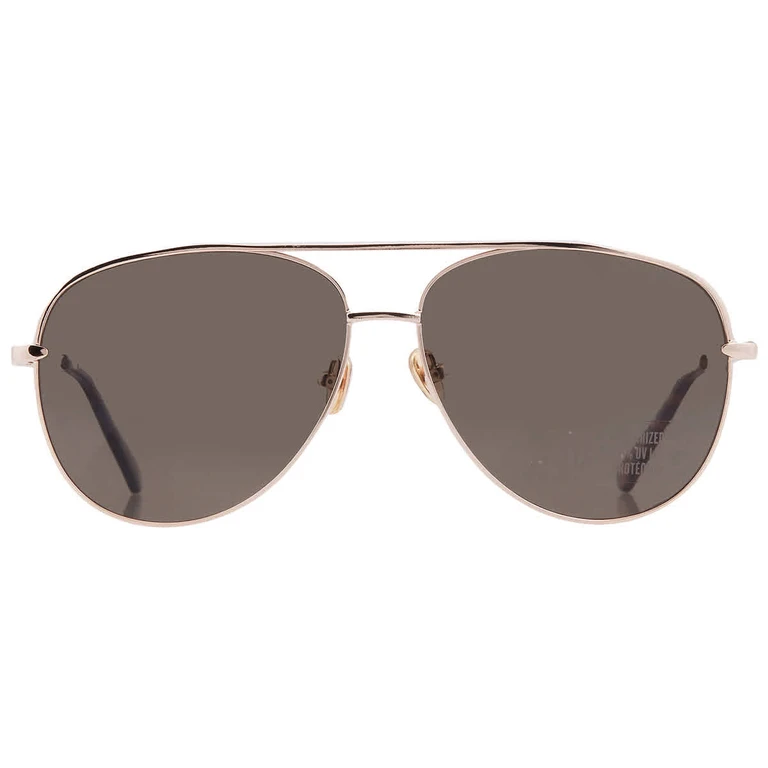 44094FRY710 POL Polarized Smoke Pilot Ladies Sunglasses 10254838.FRY GLDSMK