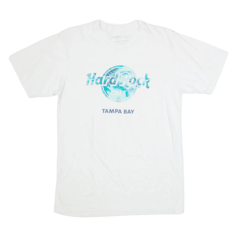 HARD ROCK CAFE Tampa Bay Mens T-Shirt White USA M
