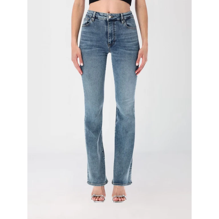 Mid-Rise Cropped Flared Jeans in Stretch Denim (3000814CRVE)