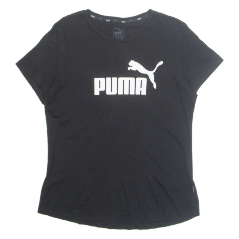 PUMA Womens T-Shirt Black UK 14