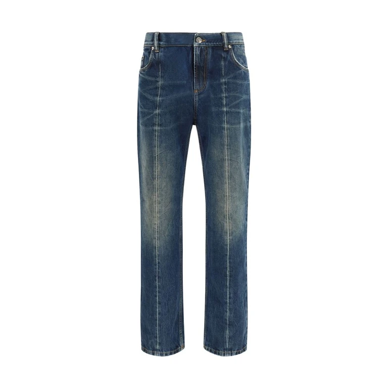 Versace Blue Cotton Straight-Leg Jeans Clothing - Men