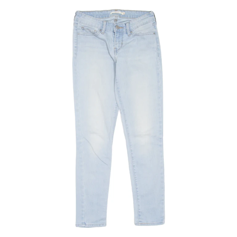 LEVI'S 711 Womens Jeans Blue Slim Skinny Stone Wash W25 L27