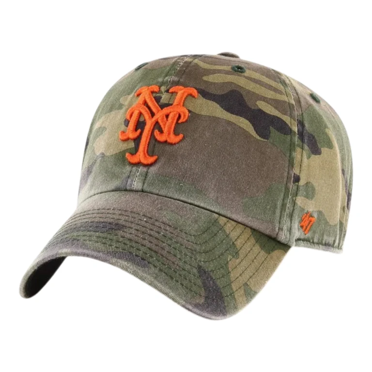 Clean Up New York Mets Strapback Hat - Camo Adjustable Cap