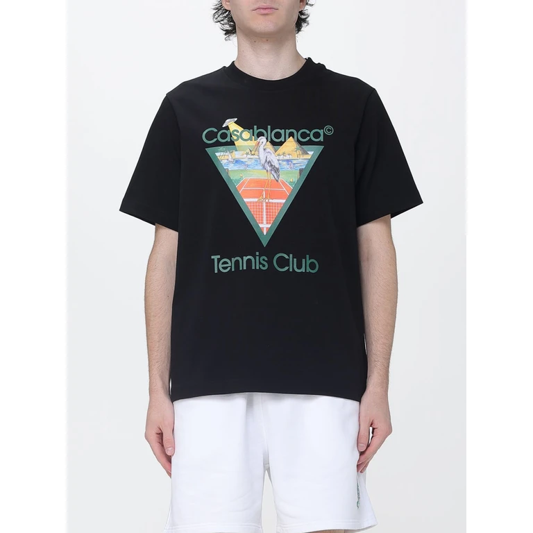 Organic Cotton Crew Neck T-Shirt with Logo Print (MPF26JTS00119)