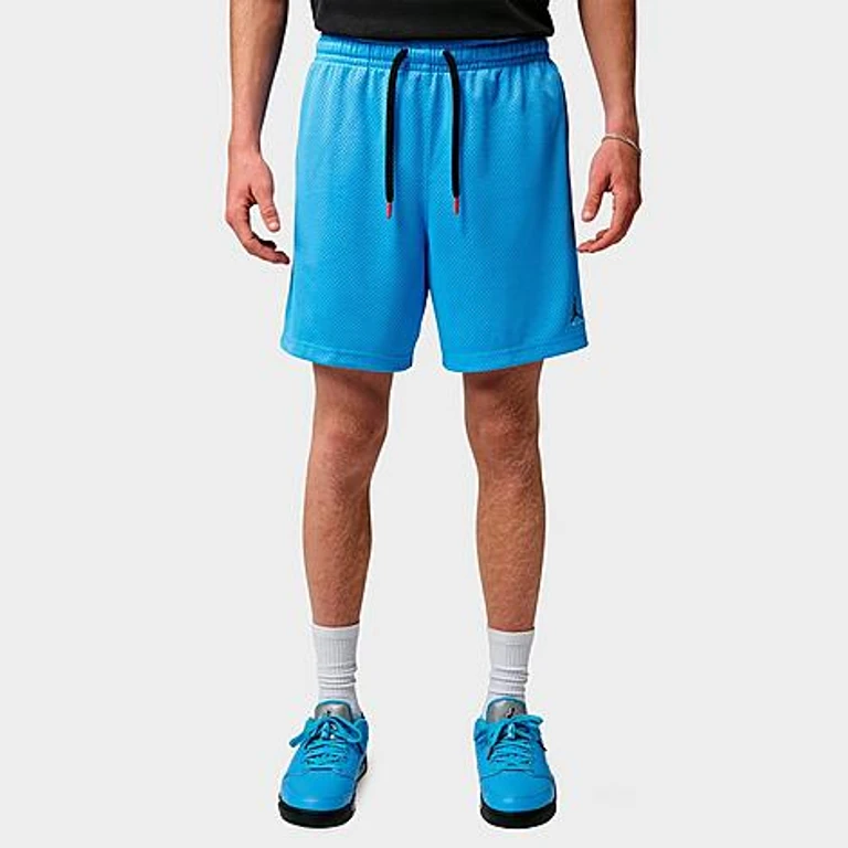 Nike Men's Jordan Brooklyn Champ Mesh Basketball Shorts in University Blue/Black Size: XS