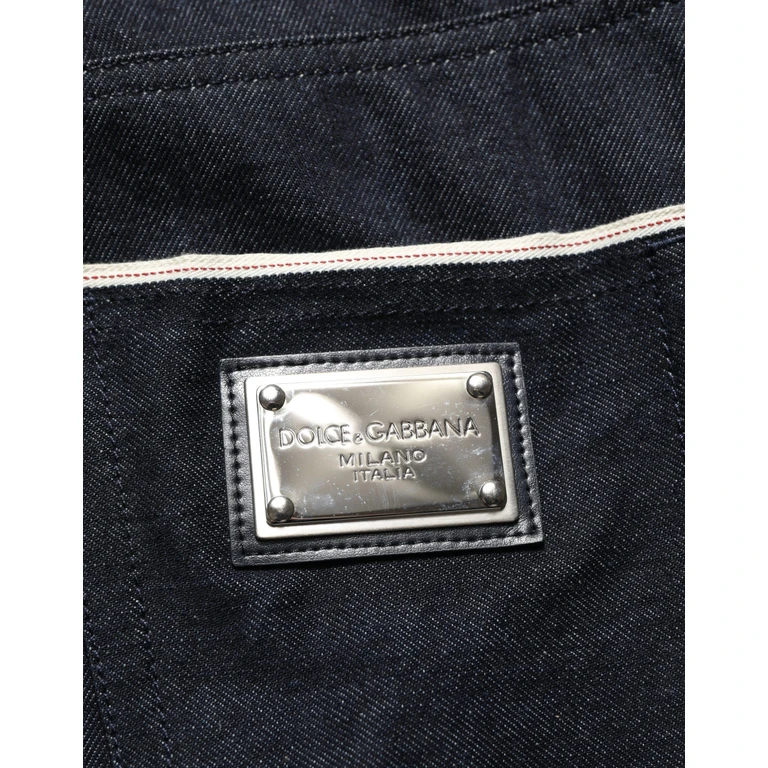 Dolce & Gabbana Black Cotton Mid Waist Classic Men Denim Jeans Clothing - Men
