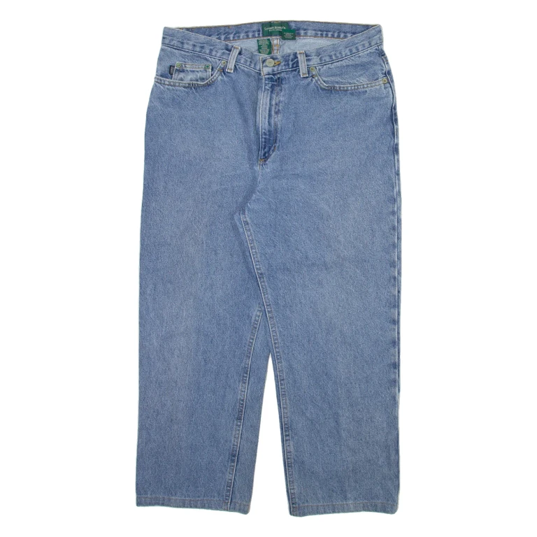 LAUREN RALPH LAUREN Womens Jeans Blue Relaxed Straight W32 L24