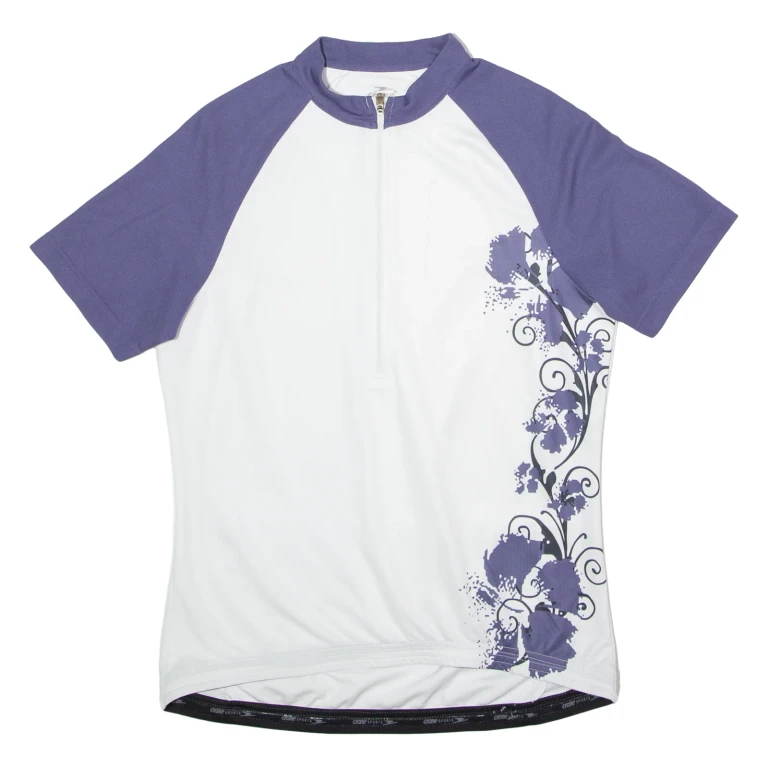 CRANE SPORTS Cycling Womens Jersey White 1/2 Zip UK 14
