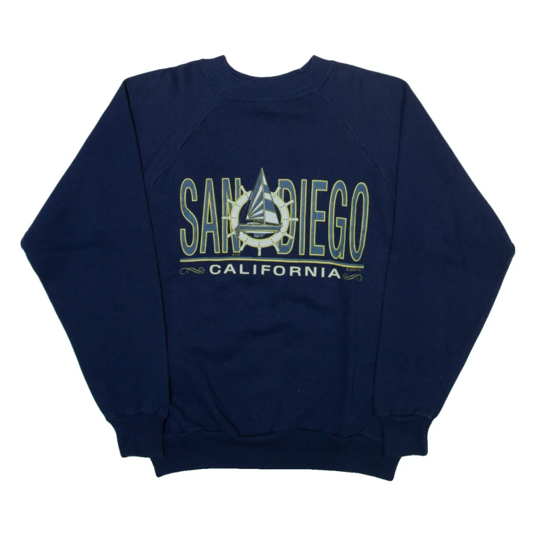 San Diego California Mens Sweatshirt Blue USA S