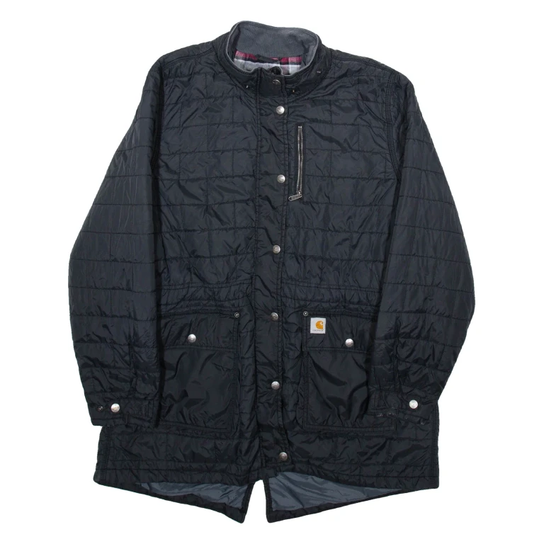 CARHARTT Womens Quilted Coat Black Nylon XL