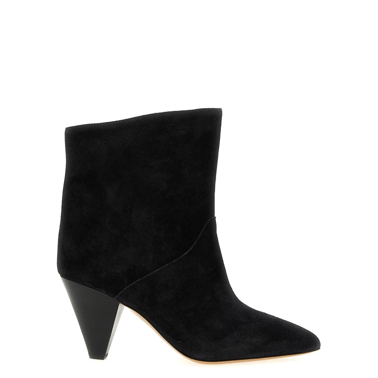 Black Calfskin Ankle Boots - Women