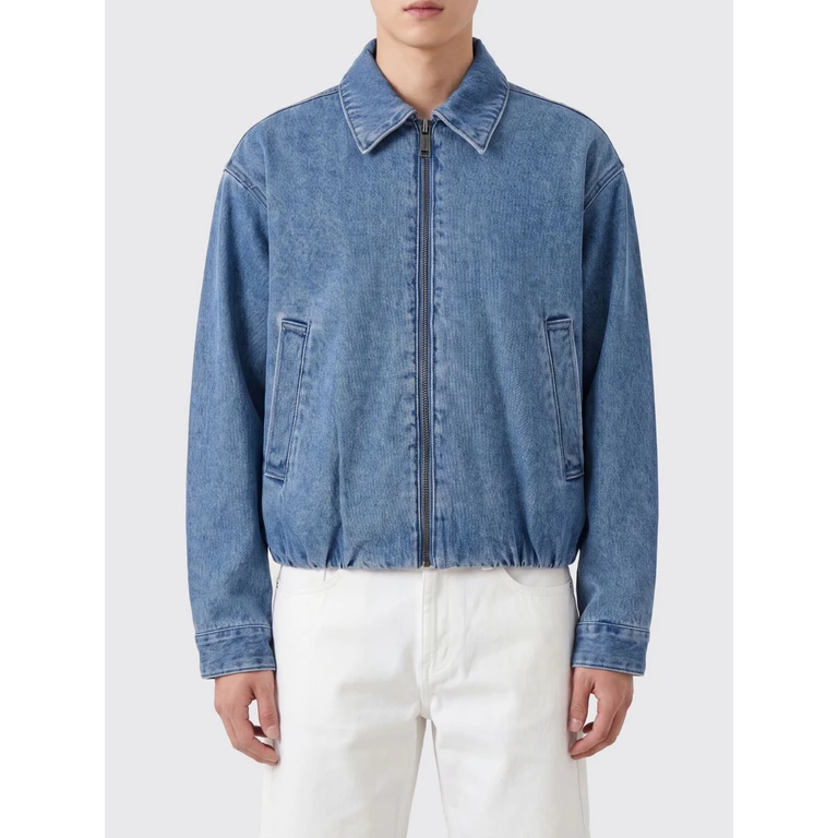Cotton Denim Jacket with Zip Closure (MR610D3FAU908)