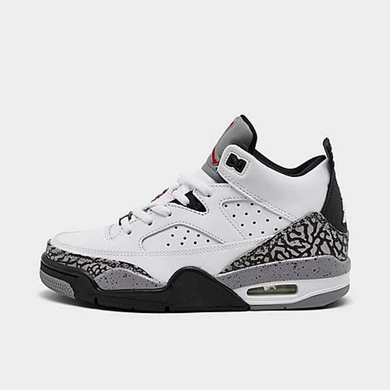 Big Kids Air Son of Mars Low Casual Shoes in White/Gym Red/Black Size: 3.5
