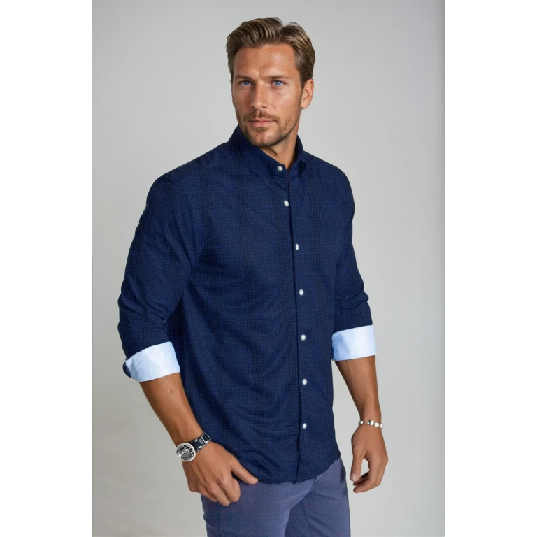 Moody Blues Plaid Long Sleeve Tech Shirt