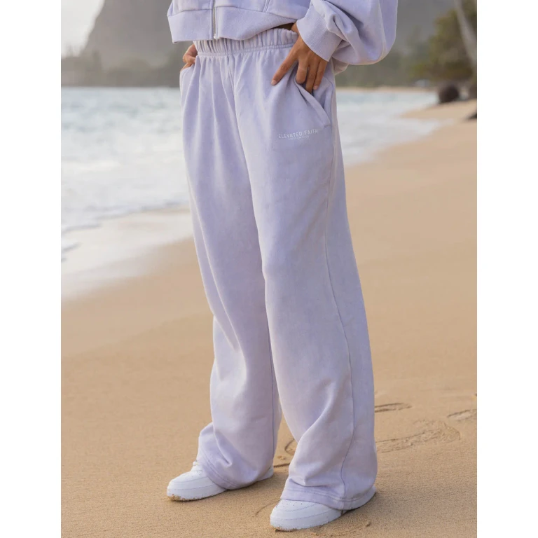 Kingdom Club Lavender Wide Leg Sweatpant