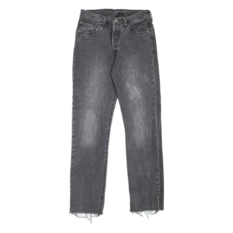 LEVI'S 501 Jeans Womens Grey Regular Straight Stone Wash W27 L30