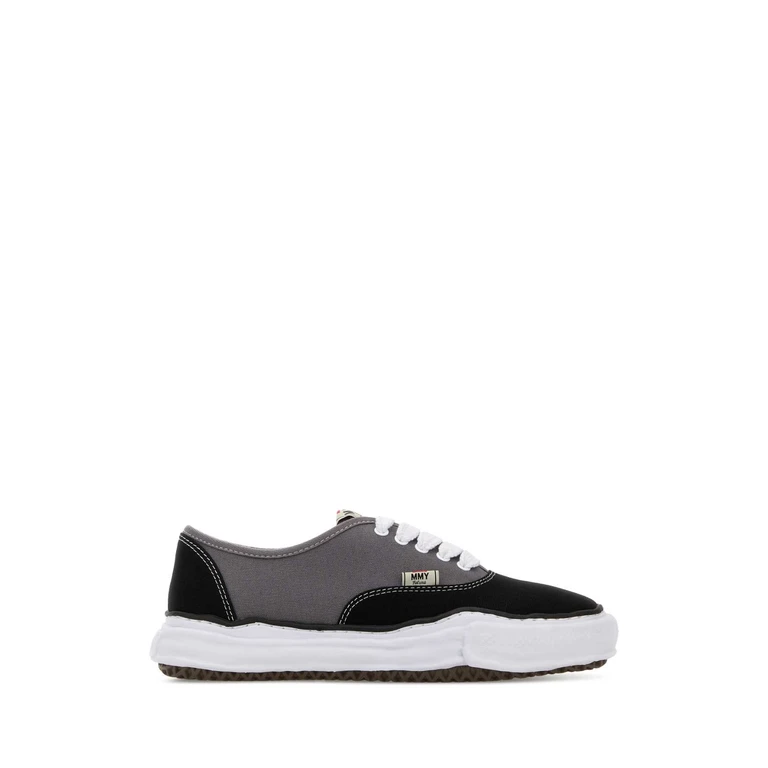 Two-Tone Canvas Sneakers Blkgry - Men