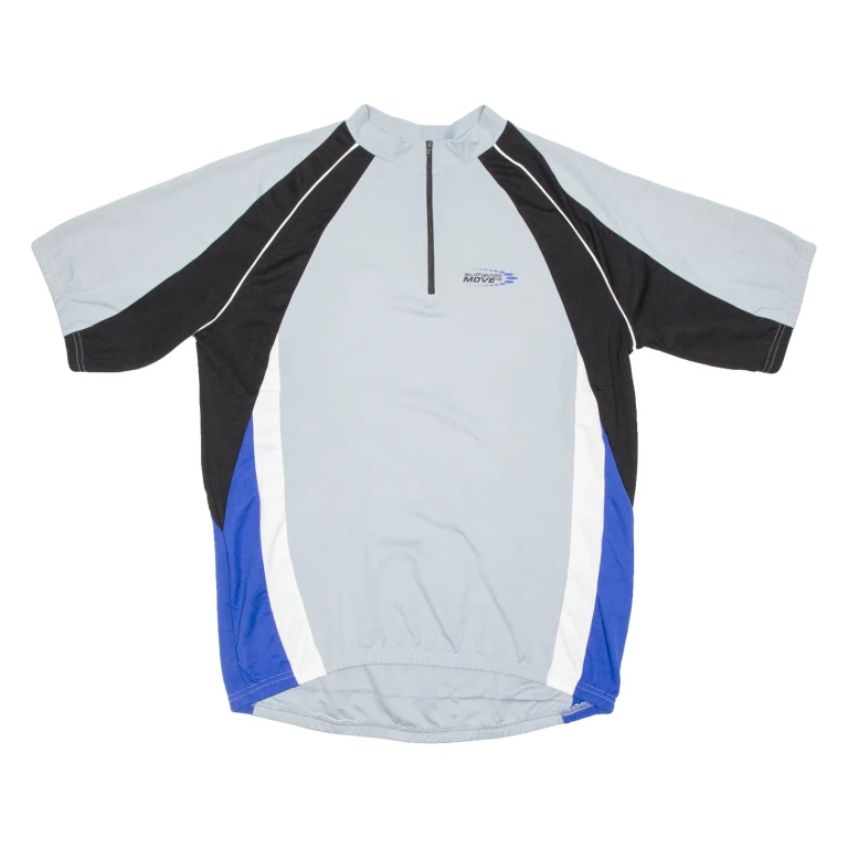 Cycling Mens Jersey Grey 1/4 Zip L