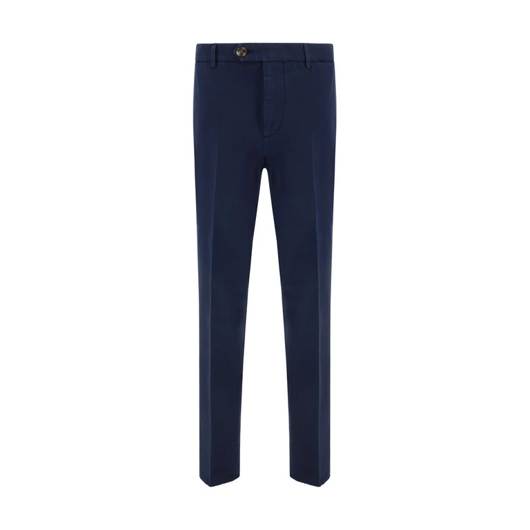 Brunello Cucinelli Blue Cotton Casual Pants - Men