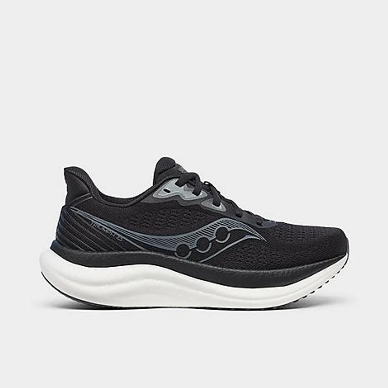 Women's Triumph 23 Running Shoes (Wide Width) in Black/White Size: 5.0
