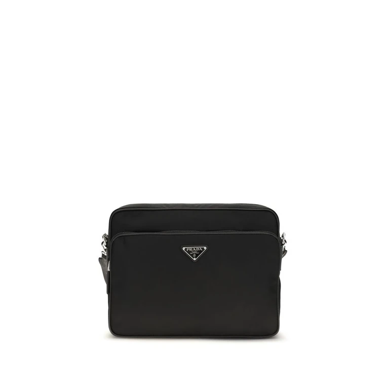 Prada Black Recycled Polyamide Shoulder Bag - Men