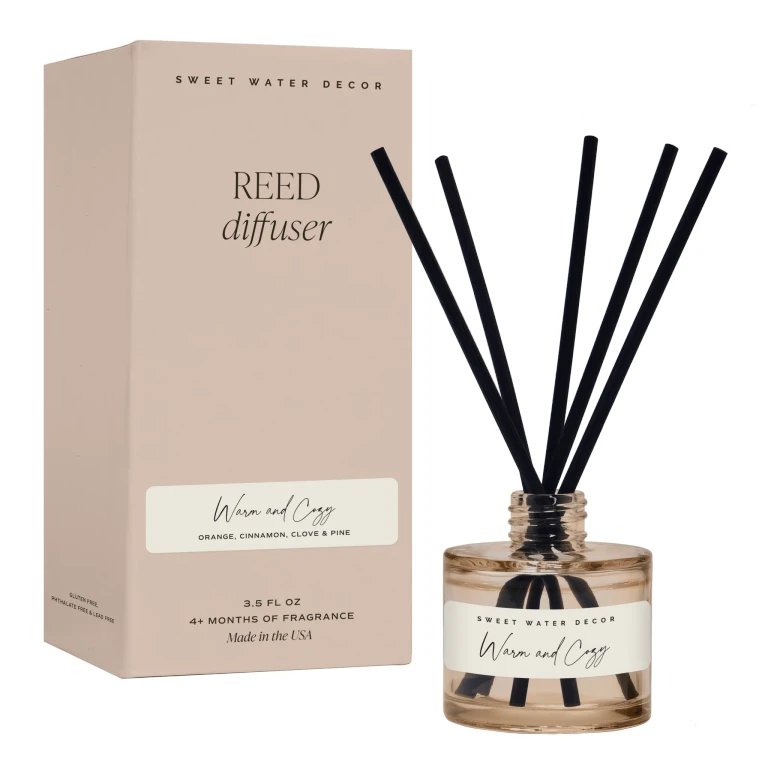 Warm and Cozy Tinted Glass Jar Reed Diffuser