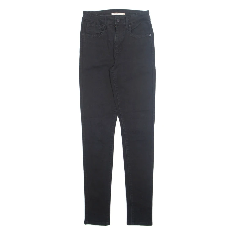 LEVI'S Womens Jeans Black Regular Skinny W22 L29