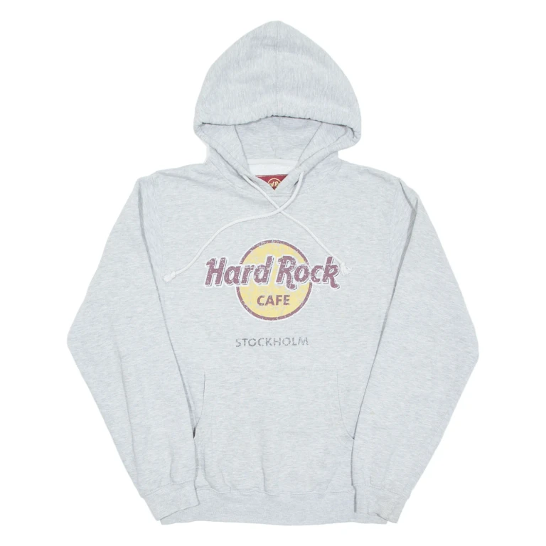 HARD ROCK CAFE Stockholm Mens Grey Hoodie M
