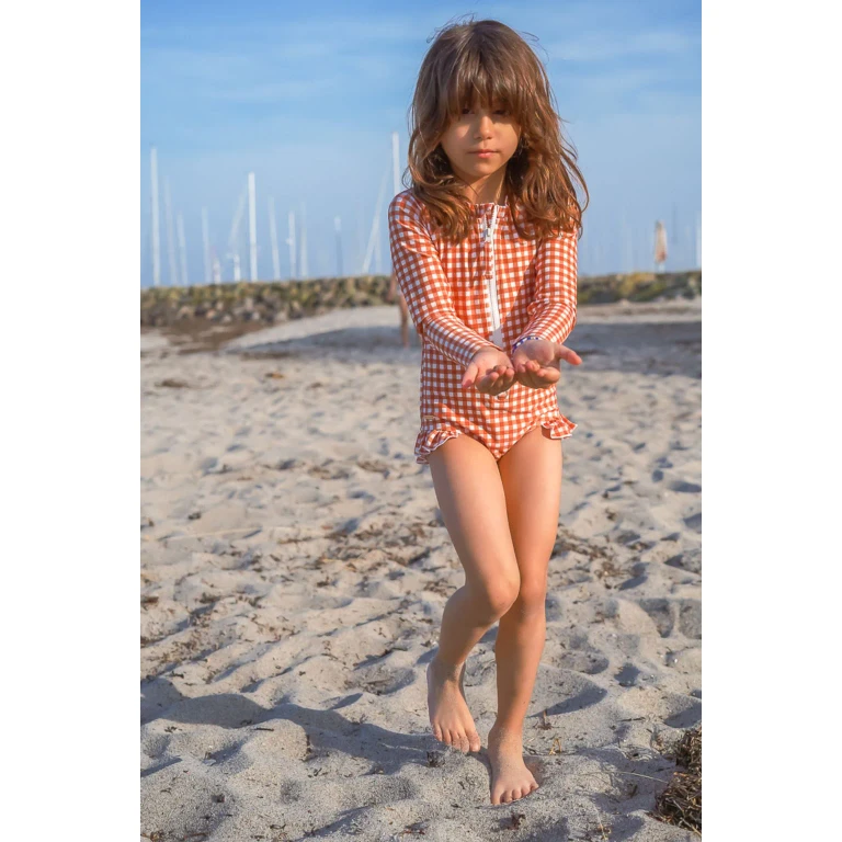 Long sleeve swimsuit - Sienna Gingham - 6-12m
