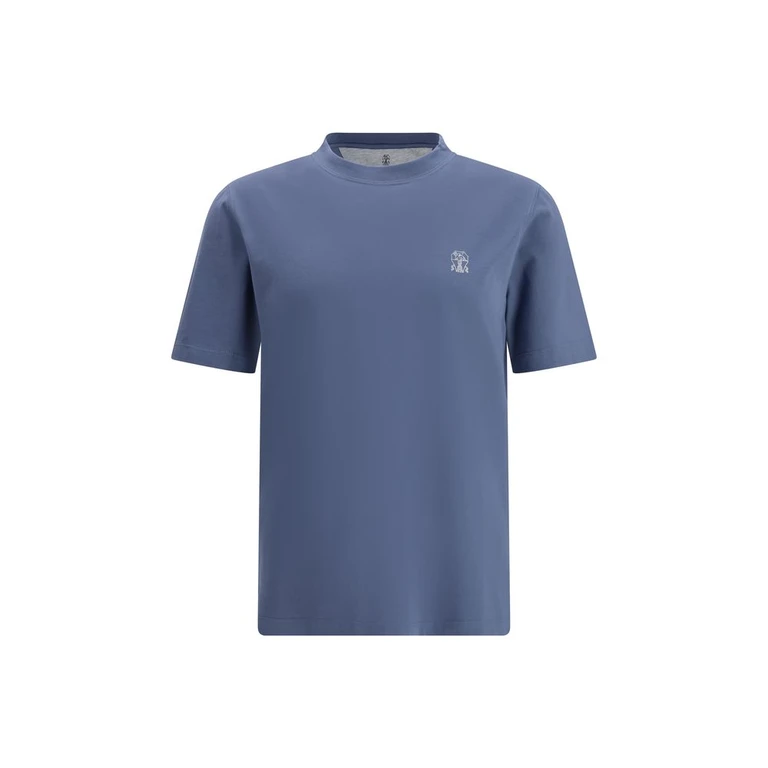 Blue Cotton T-Shirt - Men