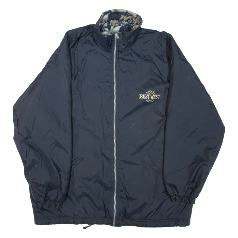 BESTWEST COLLECTION Reversible Mens Jacket Blue 2XL