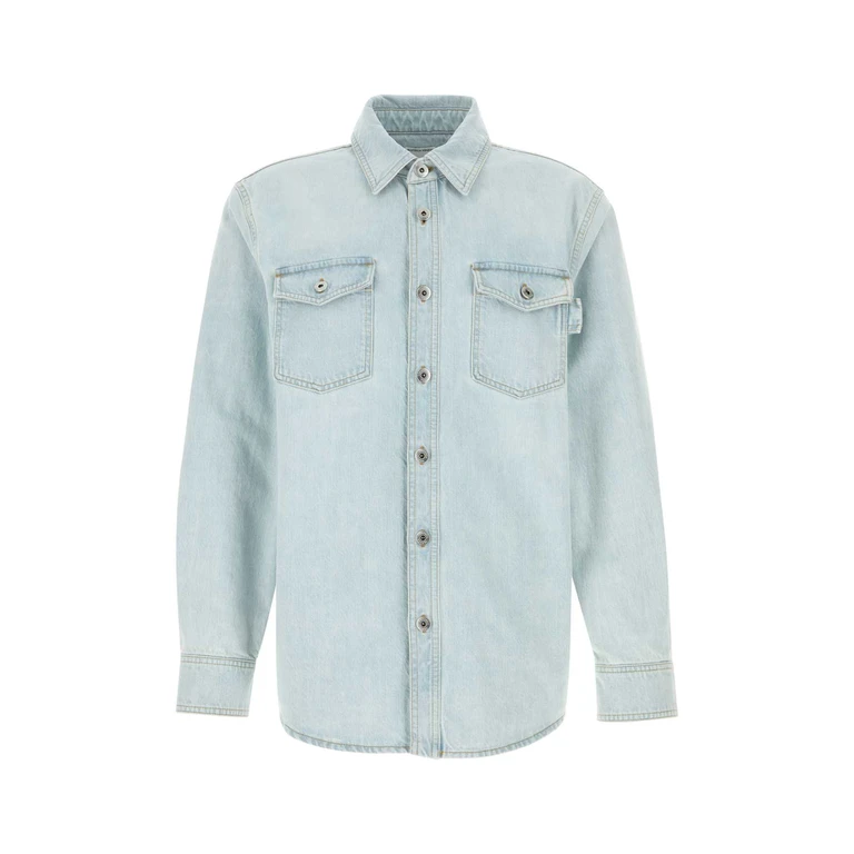 Bottega Veneta 813505v4zr0 4132 Lightblue Exterior: Cotton Camicie