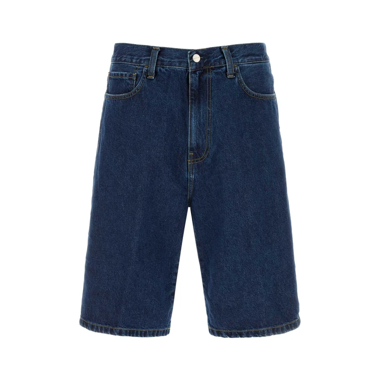 Carhartt Wip Blue Denim Landon Short Bluestonewashed Exterior: Cotton - Men