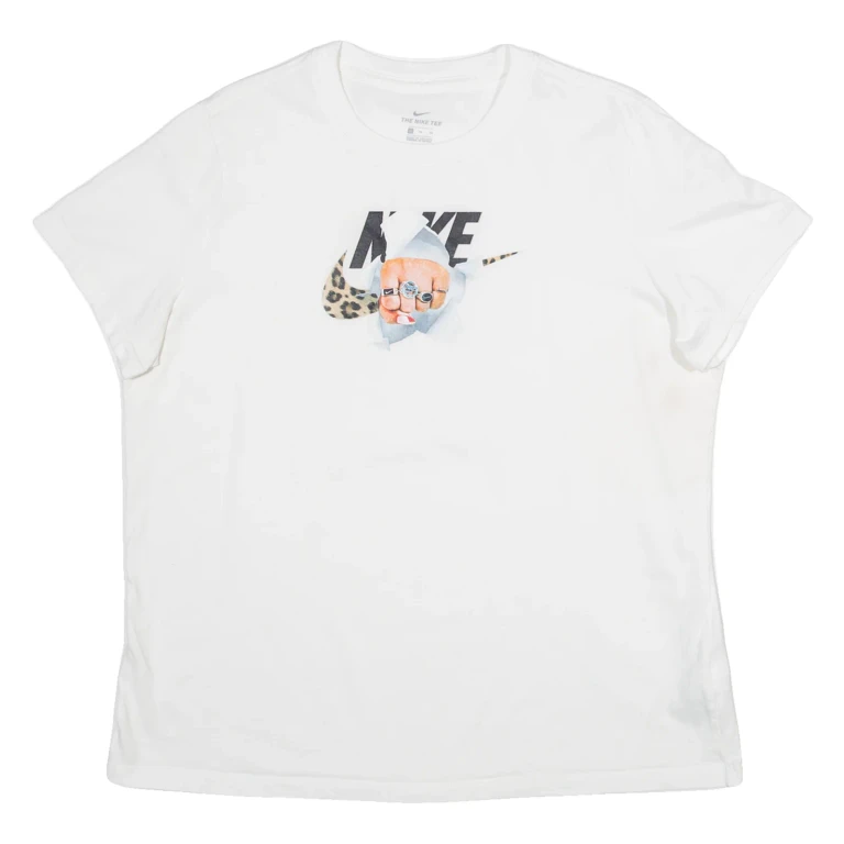 NIKE Womens T-Shirt White XL