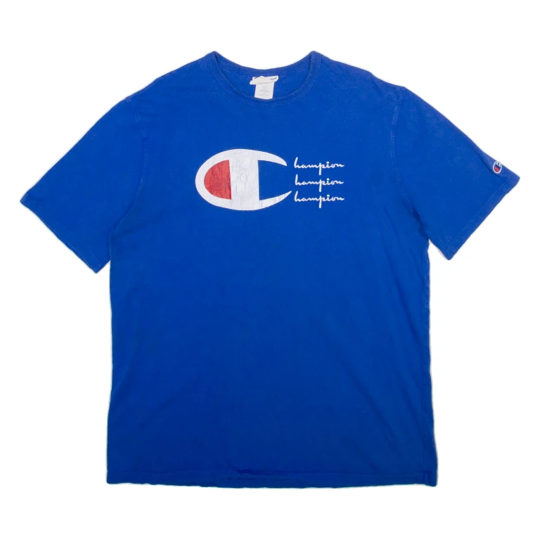 CHAMPION Mens T-Shirt Blue XL