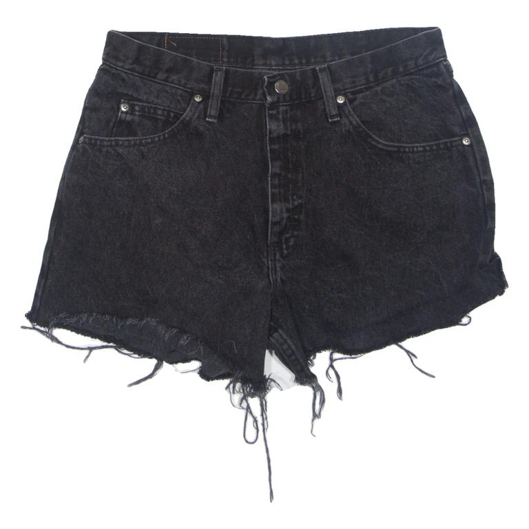 WRANGLER Cut Off Womens Denim Shorts Black M W32