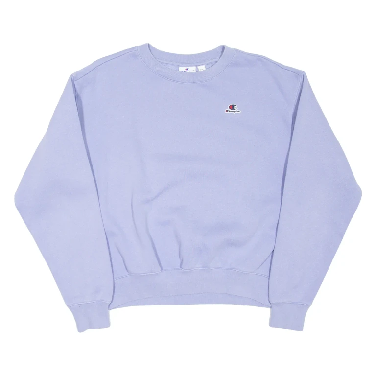 CHAMPION Womens Sweatshirt Purple S