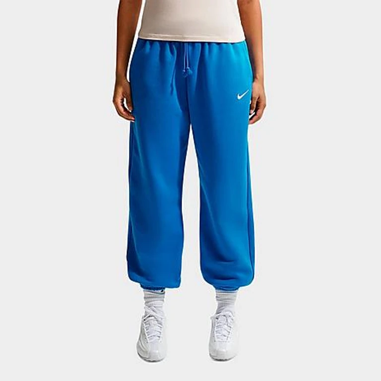Nike Women's Sportswear Phoenix Fleece Oversized High-Waisted Jogger Pants in Light Photo Blue/Sail Size: XXS