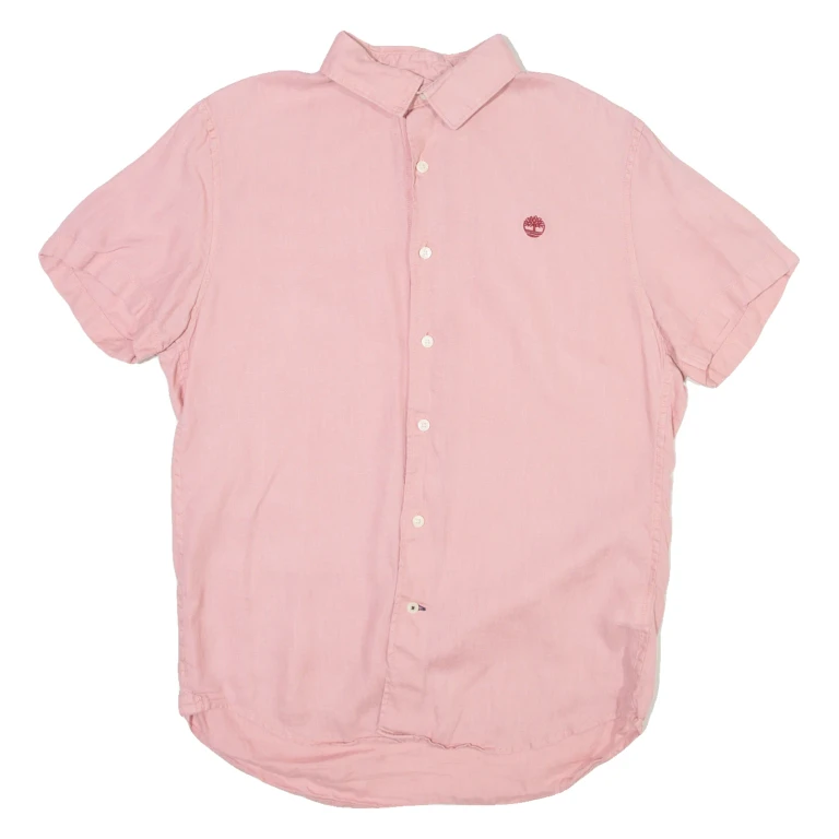 TIMBERLAND Slim Fit Mens Plain Shirt Pink S