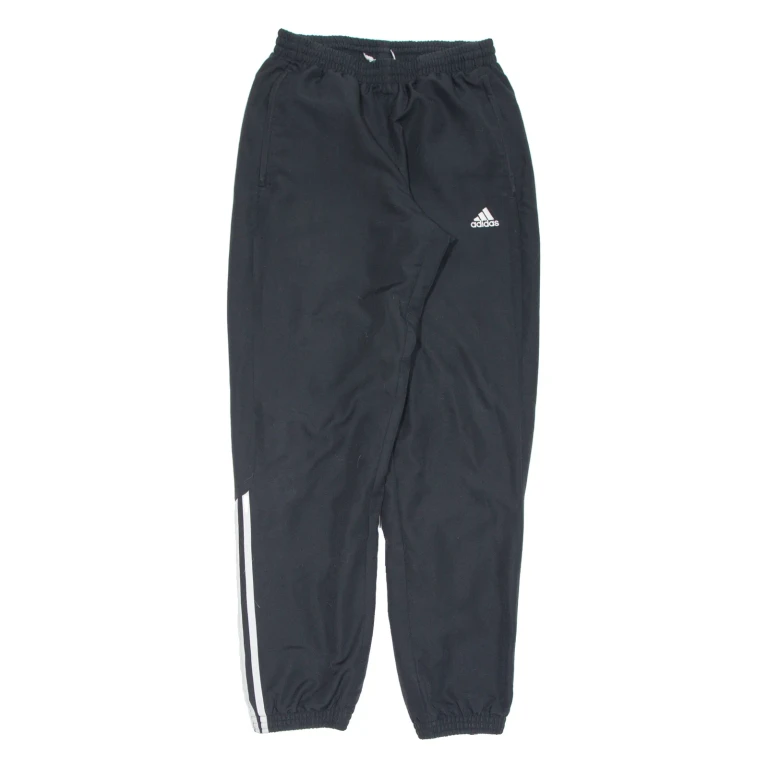 ADIDAS Womens Track Pants Black Tapered S W25 L31