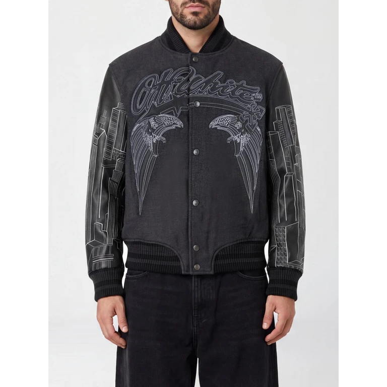 OFF-WHITE Jacket Men color Black (OMJA122Z26LEA00200)