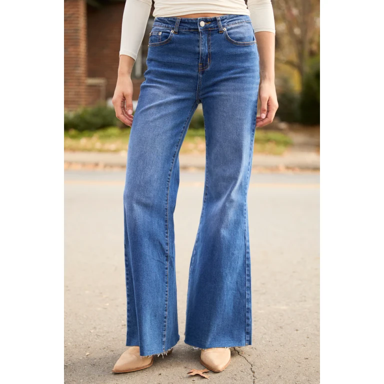 My Favorite Dark Wash Relaxed Flare Jeans