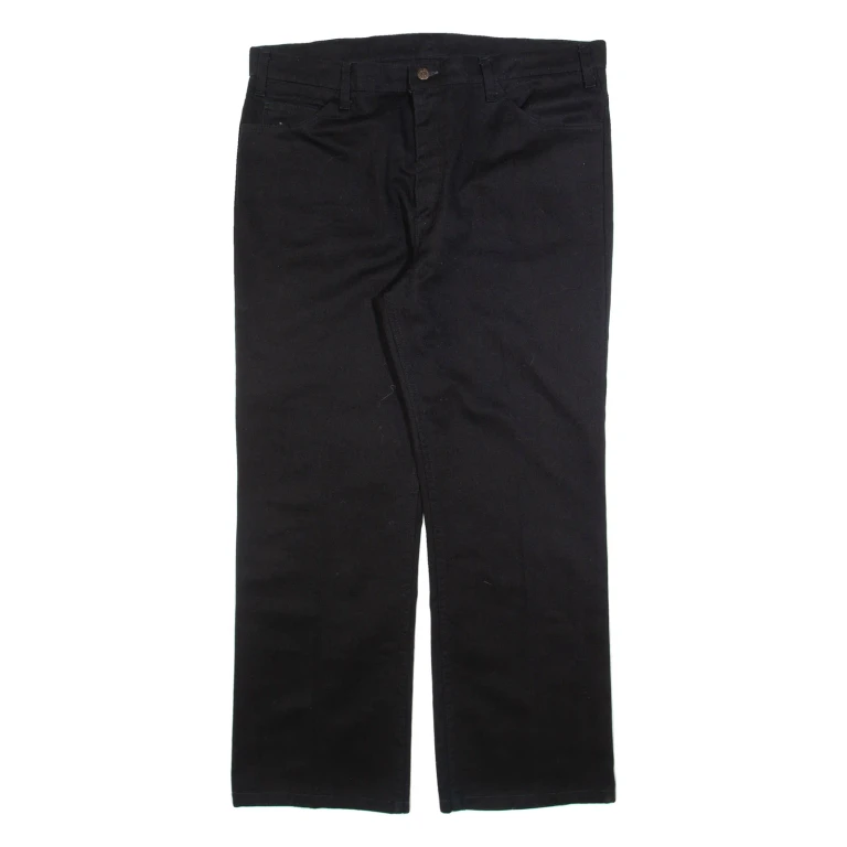 LEVI'S Sta-prest Womens Trousers Black Regular Straight W40 L29