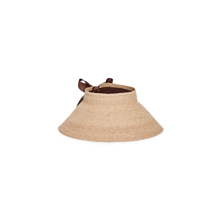 Jenni Kayne Shore Raffia Natural Visor Natural One Size