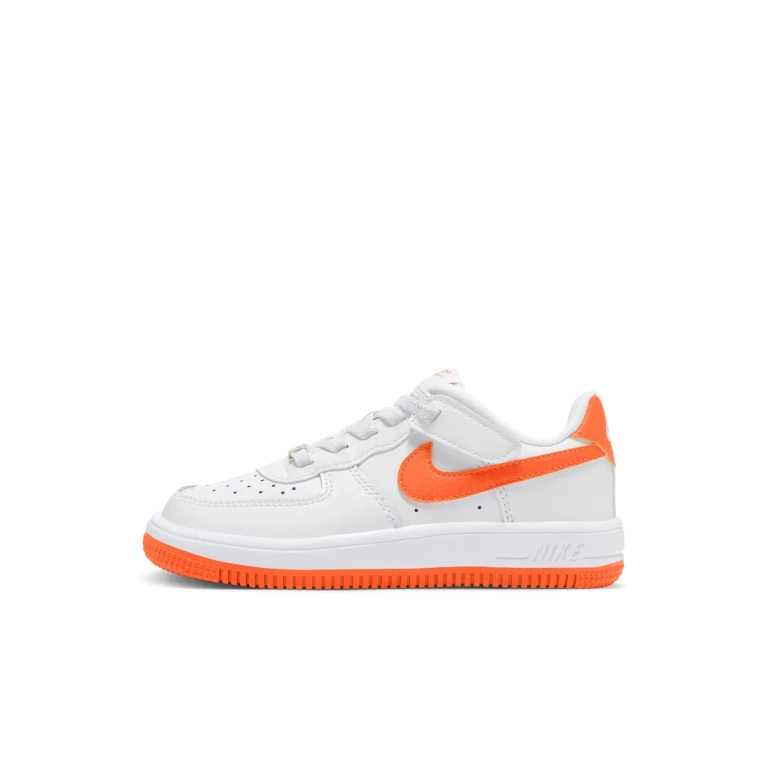Preschool Air Force 1 Low Easyon 'White Safety Orange Ps' Sneakers