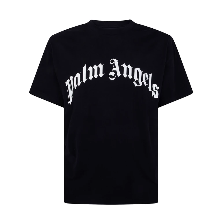 PALM ANGELS Curved Logo Regular Tee